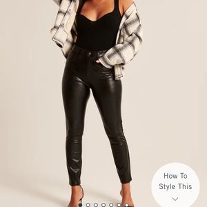 Abercrombie Curve Love Vegan Leather Skinny Pants